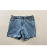 George Cuffed Stretch Blue Jean Shorts Size 8 Light wash Mid Rise Denim ... - £8.62 GBP