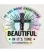 Holographic Die-cut Stickers &quot;He Has Made Everything Beautiful in it&#39;s T... - €8,69 EUR+