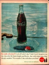 1960 Coca-Cola Soda Vintage Print Ad Ice fishing Bottle Glass Opener Wat... - $25.05