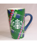 Starbucks Ceramic Tall Coffee Mug 16 Fl oz Green Red And Blue In Color 2... - $11.64