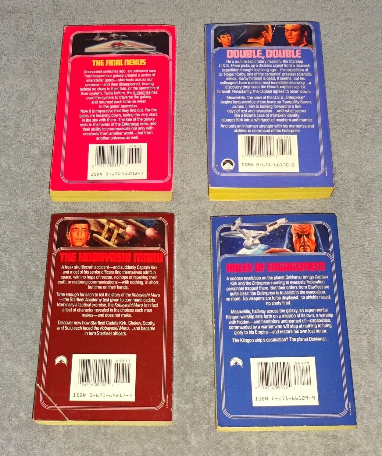 Primary image for Star Trek Novel #s 43 45 47 48 Lot of 4 Pocket Books Paperback