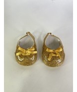 American Girl Isabelle 2014 GOTY Meet Outfit Golden Glitter Doll Shoes ONLY - $14.85