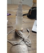  USB Selenite Tower Lamp Natural Selenite Skyscraper Healing Crystal Lamp - £23.35 GBP