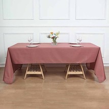 Cinnamon Rose 72X120 Rectangle Polyester Tablecloth Wedding Catering Dinner Gift - £15.79 GBP