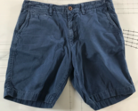 American Easgle Shorts Mens 33 Navy Blue Above Knee Pockets Zip Fly Classic - $19.79