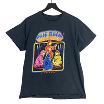 Men&#39;s Medium Black Graphic T-Shirt Vintage Music Retro Halloween Sing-Along - £13.68 GBP