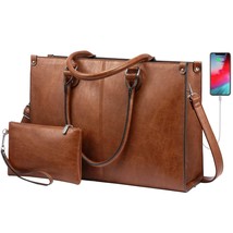 Laptop Bag For Women, 15.6 Inch Laptop Tote Work Bags With Usb Charging Port, Vi - £57.04 GBP