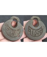 rare antique padlock  vintage &quot;SAMSON US&quot; obsolete lock - €25,56 EUR