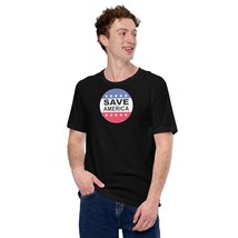 Save America T-Shirt- Men&#39;s Black - £21.52 GBP