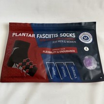 Plantar Fasciitis Socks Large Purple Arch &amp; Ankle Support Men &amp; Women He... - £10.76 GBP