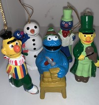 Muppets Inc 5 Ceramic Sesame Street Vintage Christmas Ornaments Jim Henson - £42.64 GBP