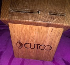 Cutco Wood Knife Block 4 Slot USA Honey Oak - $9.50