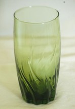 Iced Tea Glass Central Park Ivy Green Anchor Hocking - $12.86