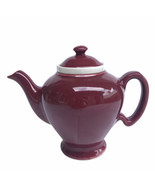 Vintage McCormick Tea Advertising Hall Burgundy Teapot Baltimore MD Cera... - $25.86