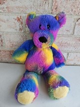 Mary Meyer Marshmallow Tie Dye Teddy Bear Plush Stuffed Toy Purple Blue ... - £8.68 GBP