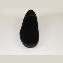 Mens Santino Luciano Shoes Soft Velvet Slip on Loafer Formal Wedding C351 Black image 4