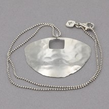 Retired Silpada Sterling Silver BIG DREAMER Hammered Pendant Necklace N2727 - £26.17 GBP