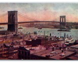Brooklyn Bridge New YorkCity NY NYC UNP Unused DB Postcard U23 - $3.91