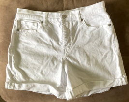 Banana Republic Womens White Denim Cuffed Shorts size 4 - $5.99