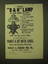 1893 Bradley &amp; Hubbard Lamp Ad - The B&amp;H Lamp is the one to buy - £14.48 GBP