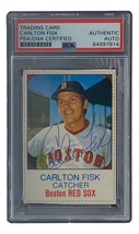 Carlton Fisk Unterzeichnet Boston Red Sox 1975 Hostess #143 Sammelkarte PSA / - £76.74 GBP