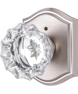 Premium Glass Door Knob With Privacy Lock for Interior Doors-Brushed Nickel - £32.51 GBP