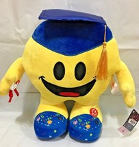2018 Graduation Emoji Pillow 13.5&#39;&#39; INCHES with SOUND / BLUE HAT &amp; FOOT - £19.45 GBP