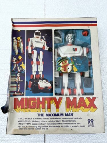 Vintage Mighty Max – The Maximum Man & Mobile Winch Vehicle by Tomy 1976 w/ Box - $62.83