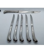 Stockbridge Towle Supreme Stainless Glossy 5 STEAK KNIVES + Bread Knife ... - $29.69