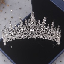Baroque Crystal Bridal Jewelry Sets for Women Fashion Tiaras Earrings Necklaces  - £35.44 GBP