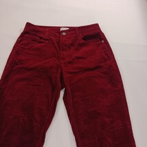 Market & Spruce WGW20576 Womens Red Cotton Stretch Corduroy Pants Size 8 (28×30) image 13