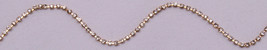 Faux Rhinestones on Gold Metal Banding 1/16" Wide Decorative Trim BTY M216.11 - £14.26 GBP