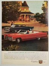 1965 Print Ad The 1966 Cadillac Convertible &amp; Hardtop at Mansion - £9.21 GBP