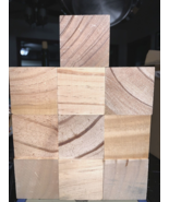 Qty 10 2&quot; x 2&quot; Wood Craft Block Wooden Square Blocks Cubes Natural Unfin... - $19.97 CAD