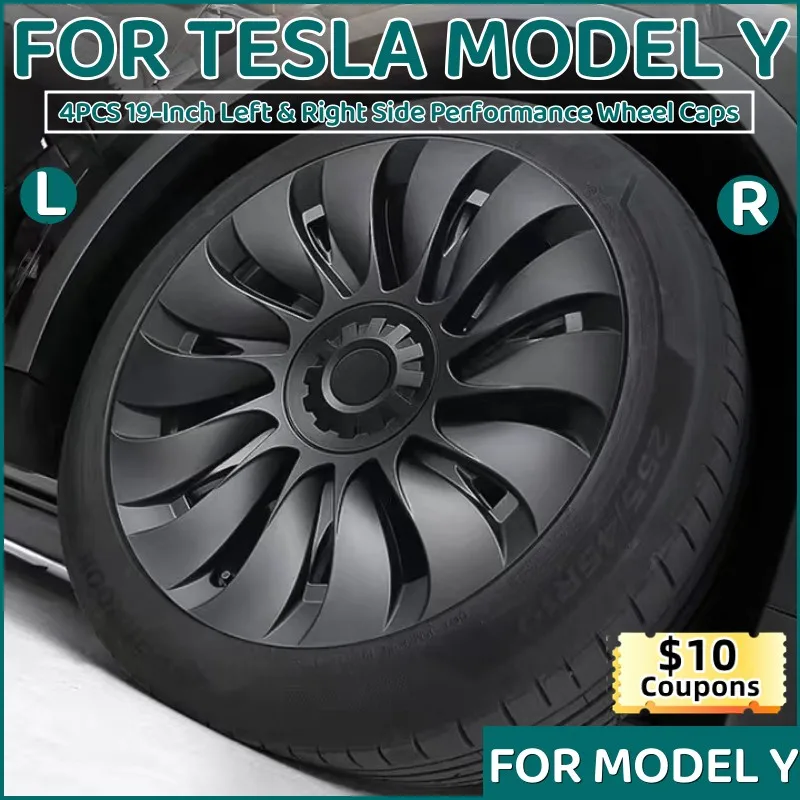 4PCS 19 Inch Hub Cap for Tesla Model Y 2024  Performance Replacement Wheel - $172.13