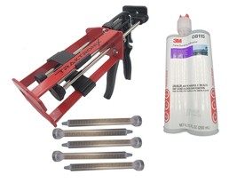 3M 08115 Panel Bonding Adhesive &amp; 08571 Manual Applicator Gun &amp; 7 8193 Nozzles - £91.90 GBP