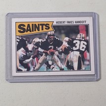 Bobby Herbert Autograph Card #272 Fakes Handoff New Orleans Saints 1987 Topps - £7.44 GBP