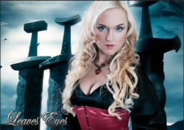 LEAVES&#39; EYES Liv Kristine 1 FLAG CLOTH POSTER CD SYMPHONIC METAL - $20.00