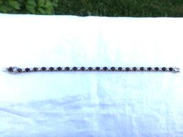 Sterling Silver Bohemian Garnet Tennis Bracelet 4.40 CTW Double Safety D... - $1,288.59 MXN