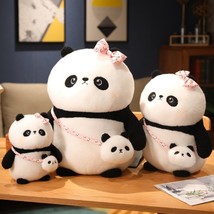 Plush Standing Panda Doll Soft Plush Toys Panda Bear with Messenger Bag Stuffed  - £14.84 GBP