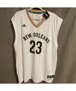 New Orleans Pelicans Anthony Davis #23 Adult Replica Jersey White &amp; Gold... - £44.54 GBP