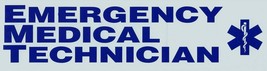 Emergency Medical Technician Vinyl Decal - E.M.T. Decal With Star Of Life - £1.58 GBP