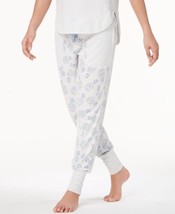 Ande Womens Whisperluxe Ribbed Trim Jogger Pajama Pants Color White Size M - £27.13 GBP