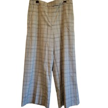 Halogen Womens Dress Pants Size 8 Plaid Wide Leg Crop - £22.59 GBP