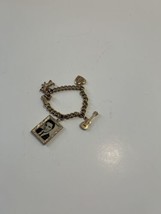 Vintage 1956 Elvis Presley Charm Bracelet Photo Frame/ Guitar/ Heart - £93.86 GBP