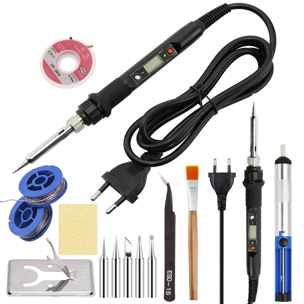 Digital Electric Soldering  Kit Temperature Adjustable 220V 110V Welding Tool Ce - £122.59 GBP