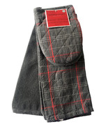 Madison Studio 2 Mini Oven Mitts 2 Dishtowels Gray Red Silver Set of 4 C... - $36.14