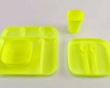 Your Zone ~ Six (6) Piece Set ~ Kids Dinnerware ~ Plastic ~ Yellow - £11.92 GBP