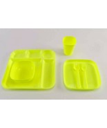 Your Zone ~ Six (6) Piece Set ~ Kids Dinnerware ~ Plastic ~ Yellow - £11.78 GBP