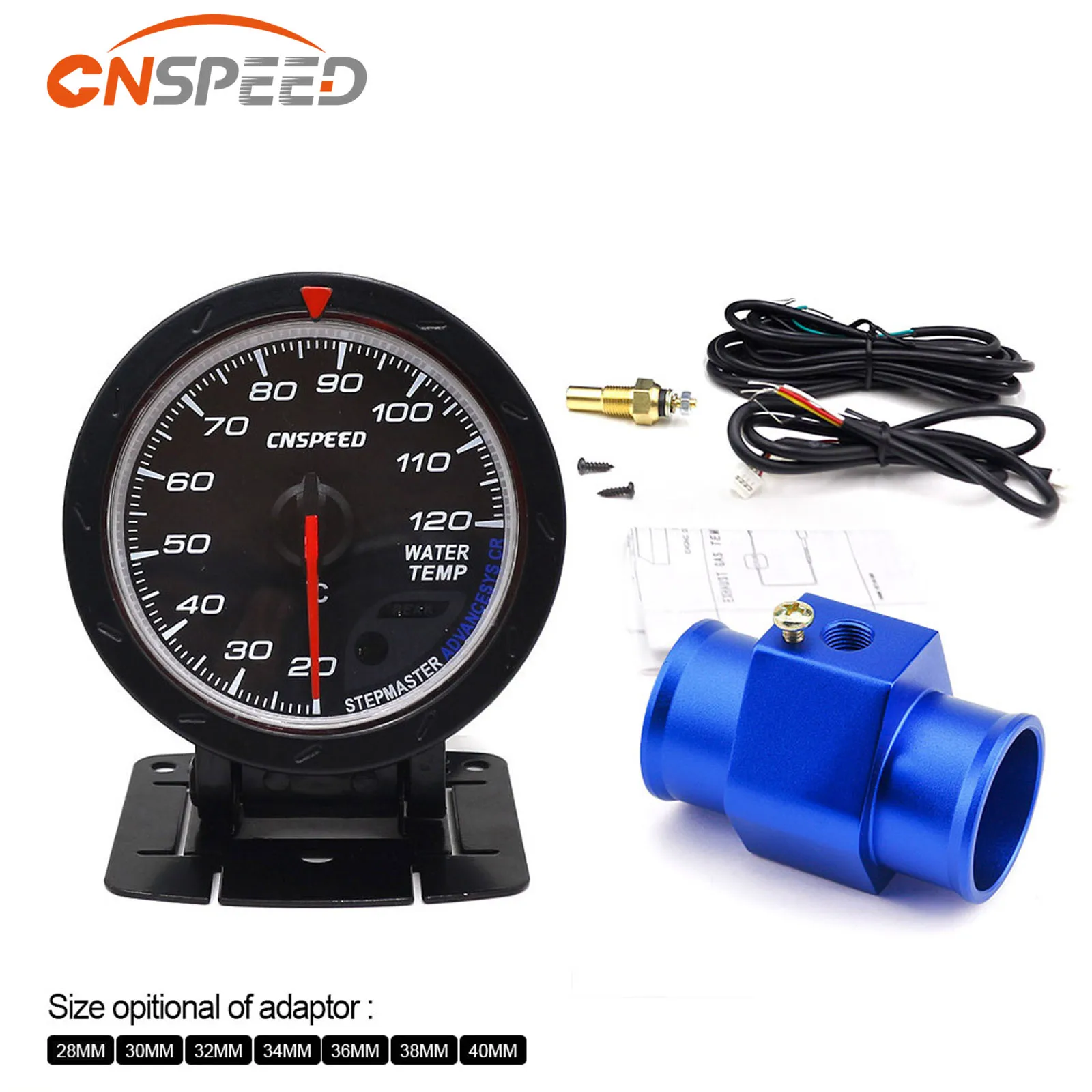 CNSPEED 60MM Car Water Temperature Gauge 20-120 Celsius With Water Temp Joint - £40.86 GBP+